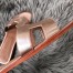 Hermes Oran Slide Sandals In Rose Gold Swift Calfskin