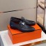 Hermes Men's Paris Loafers In Noir Calfskin