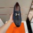 Hermes Men's Paris Loafers In Noir Calfskin