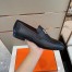 Hermes Men's Paris Loafers In Noir Calfskin