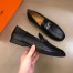 Hermes Men's Tenor Loafers In Black Calfskin