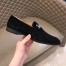 Hermes Men's Tenor Loafers In Black Suede Calfskin