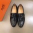 Hermes Men's Monterey Loafers In Black Calfskin