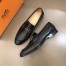 Hermes Men's Sydney Loafers In Black Calfskin