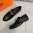 Hermes Men's Colette Loafers In Black Calfskin