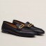 Hermes Men's Colette Loafers In Black Calfskin