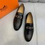 Hermes Men's Colette Loafers In Noir Calfskin