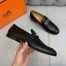 Hermes Men's Colette Loafers In Noir Calfskin