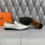 Hermes Men's Colette Loafers In White Calfskin