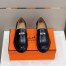 Hermes Men's Destin Loafers In Noir Calfskin