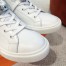 Hermes Men's Daydream High-top Sneakers in White Leather