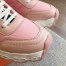 Hermes Women's Impulse Sneakers in Pink Fabric and Leather