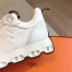 Hermes Men's Impulse Sneakers in White Fabric and Leather