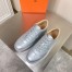 Hermes Boomerang Sneakers In Silver Epsom Leather