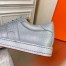 Hermes Boomerang Sneakers In Silver Epsom Leather