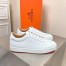 Hermes Boomerang Sneakers In White Epsom Leather