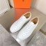 Hermes Boomerang Sneakers In White Epsom Leather