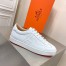 Hermes Boomerang Sneakers In White Epsom Leather