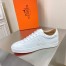 Hermes Boomerang Sneakers In White Epsom Leather