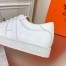 Hermes Boomerang Sneakers In White Epsom Leather