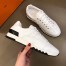 Hermes Men's Trail Sneakers In White Calfskin Leather