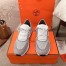 Hermes Men's Addict Sneakers In Grey Knit