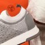 Hermes Men's Addict Sneakers In Grey Knit