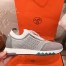 Hermes Men's Addict Sneakers In Grey Knit