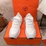 Hermes Men's Addict Sneakers In White Knit