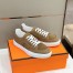 Hermes Men's Get Sneakers in Beige Suede Leather