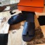 Hermes Men's Izmir Sandals In Blue Saphir Epsom Calfskin