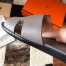 Hermes Men's Izmir Sandals In Grey Epsom Calfskin