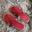 Hermes Men's Izmir Sandals In Red Epsom Calfskin