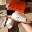 Hermes Men's Izmir Sandals In White Epsom Calfskin