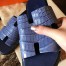 Hermes Men's Izmir Sandals In Blue Matte Niloticus Crocodile Leather