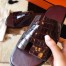 Hermes Men's Izmir Sandals In Bordeaux Shiny Niloticus Crocodile Leather