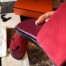 Hermes Men's Izmir Sandals In Bordeaux Suede Calfskin