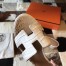 Hermes Oasis Slide Sandals In Himalaya Niloticus Crocodile Skin