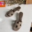Hermes Oasis Slide Sandals 50mm In Gris Asphalt Epsom Calfskin