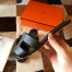 Hermes Oasis Slide Sandals 50mm In Black Epsom Calfskin