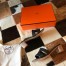 Hermes Oasis Slide Sandals 50mm In Black Epsom Calfskin