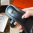 Hermes Oasis Slide Sandals 50mm In Black Epsom Calfskin