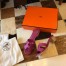 Hermes Oasis Slide Sandals 50mm In Purple Epsom Calfskin