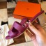 Hermes Oasis Slide Sandals 50mm In Purple Epsom Calfskin