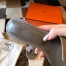 Hermes Oasis Slide Sandals 50mm In Taupe Epsom Calfskin