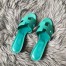 Hermes Oasis Slide Sandals 50mm In Vert Verone Epsom Calfskin