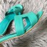 Hermes Oasis Slide Sandals 50mm In Vert Verone Epsom Calfskin