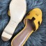 Hermes Oasis Slide Sandals 50mm In Yellow Epsom Calfskin