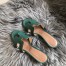 Hermes Oasis Slide Sandals 50mm In Malachite Epsom Perforated Calfskin
