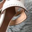 Hermes Oasis Slide Sandals 50mm In White Epsom Perforated Calfskin
